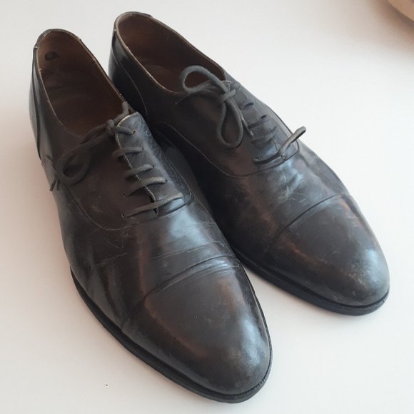 Bally Leather Dress Shoe Dark Grey 8.5 - 9 - Picture 1 of 4